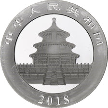 Chine, 10 Yüan, 1 oz, Panda, Bullion, 2018, BE, Argent, SPL, KM:2410