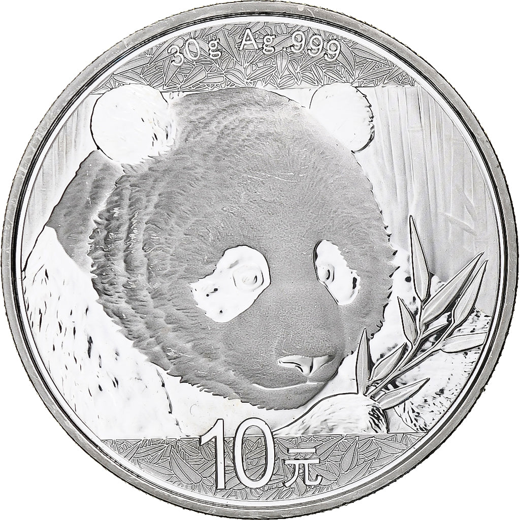 Cina, 10 Yüan, 1 oz, Panda, Bullion, 2018, FS, Argento, SPL, KM:2410