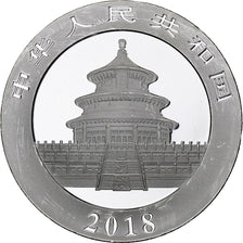 China, 10 Yüan, 1 oz, Panda, Bullion, 2018, PP, Silber, UNZ, KM:2410