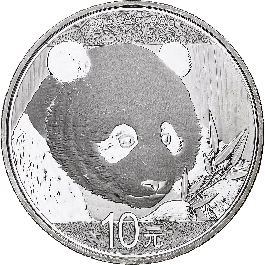 Cina, 10 Yüan, 1 oz, Panda, Bullion, 2018, FS, Argento, SPL, KM:2410