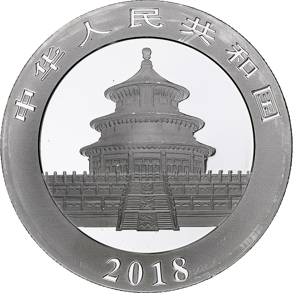 China, 10 Yüan, 1 oz, Panda, Bullion, 2018, PP, Silber, UNZ, KM:2410
