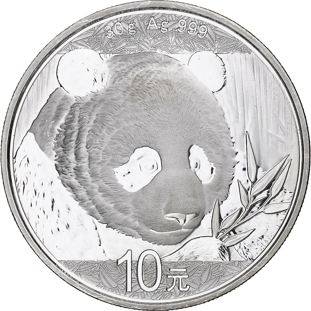 China, 10 Yüan, 1 oz, Panda, Bullion, 2018, PP, Silber, UNZ, KM:2410