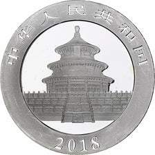 China, 10 Yüan, 1 oz, Panda, Bullion, 2018, Proof, Silver, MS(63), KM:2410