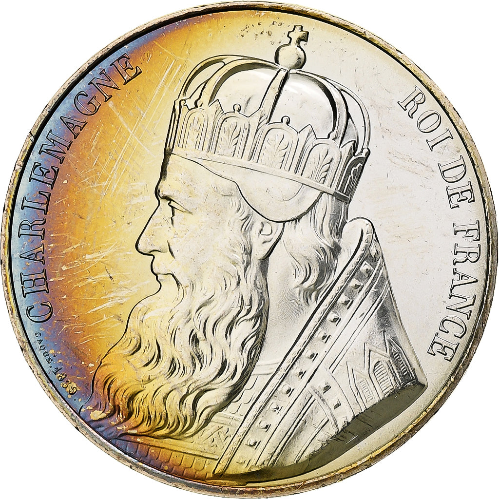 França, 10 Euro, Pièce d'Histoire - Charlemagne, 2019, MDP, Prata, MS(63)