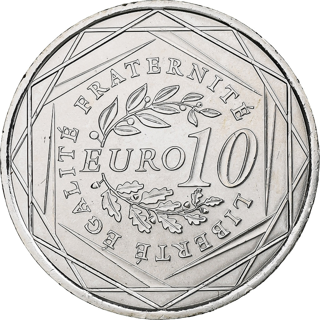 Francja, 10 Euro, Semeuse, 2009, Monnaie de Paris, Srebro, MS(63)