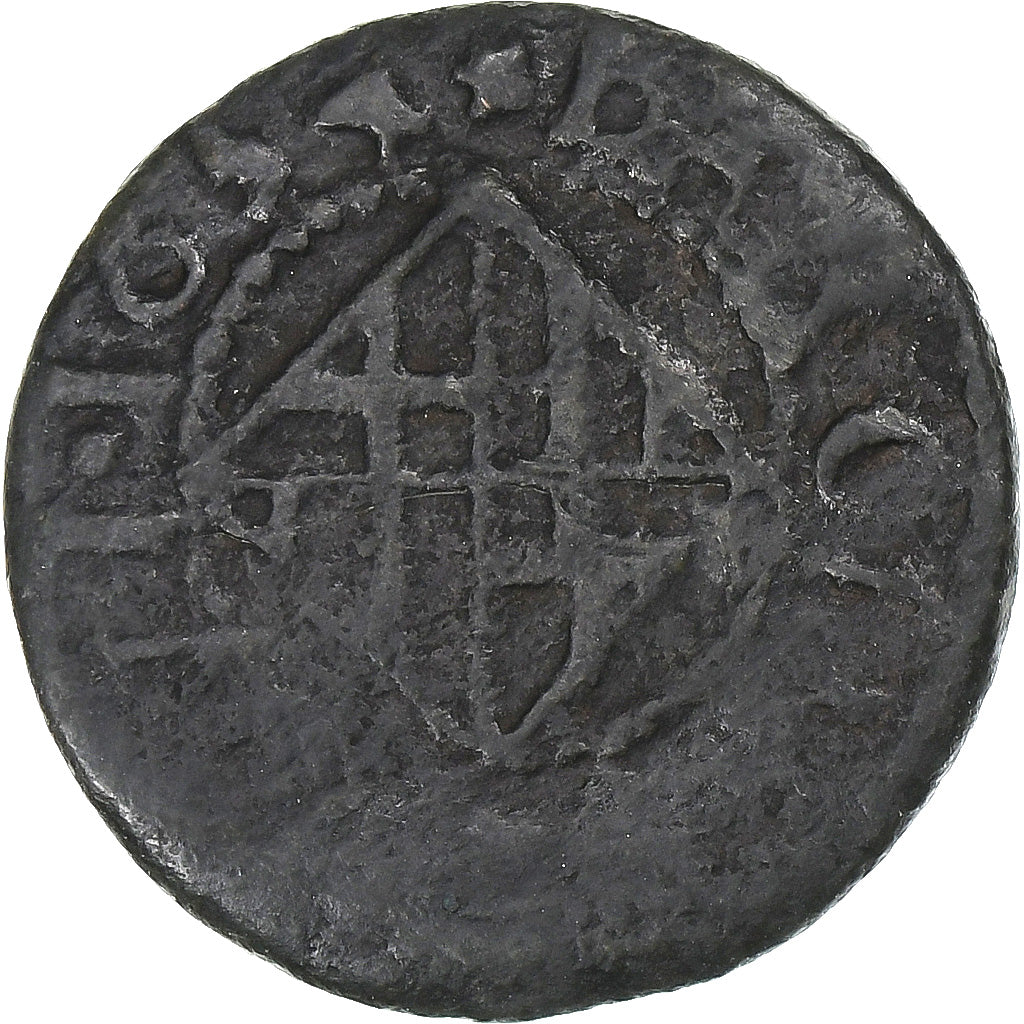 España, Principality of Catalonia, Philip IV, Ardite, 1654, Barcelona, Cobre