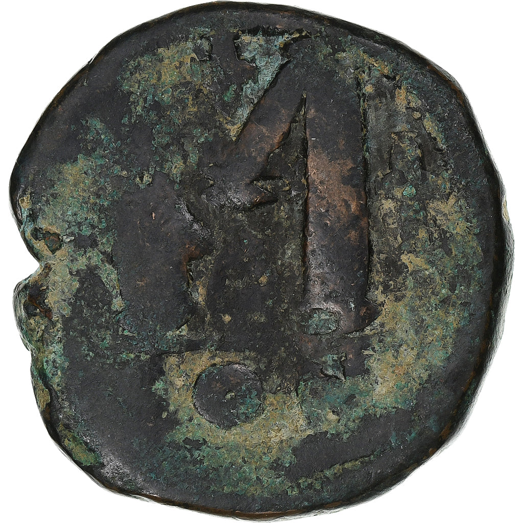 Justin I, Follis, 518-527, Constantinople, Bronzo, B+