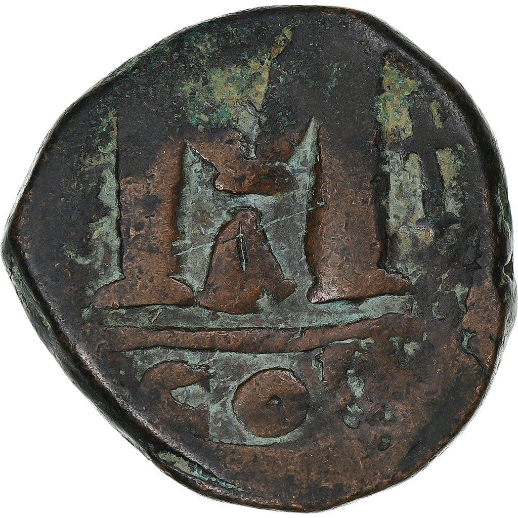 Justin I, Follis, 518-527, Constantinople, Brązowy, F(12-15)