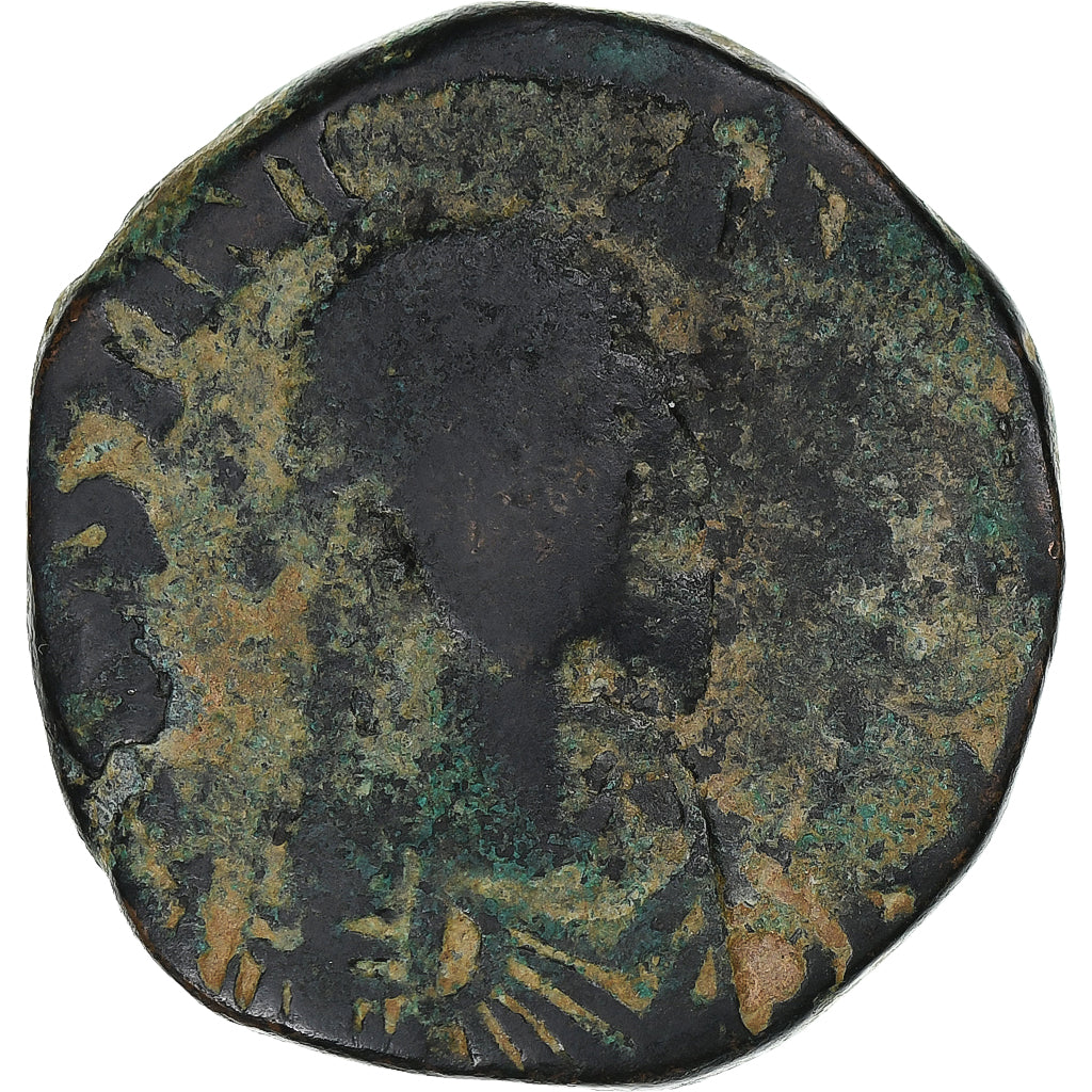 Justin I, Follis, 518-527, Constantinople, Bronzen, FR