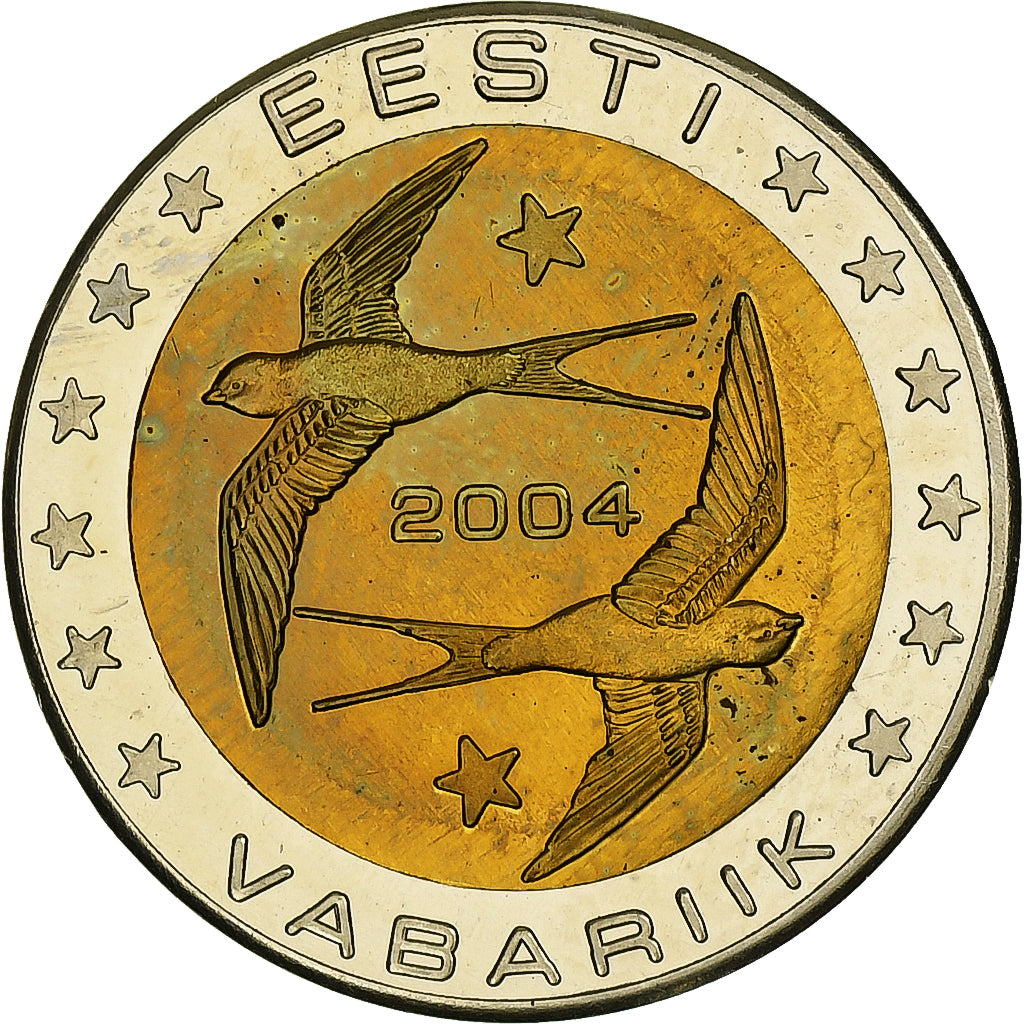 Estonia, 2 Euro, Fantasy euro patterns, Essai-Trial, PP, 2004, Bi-Metallic, STGL