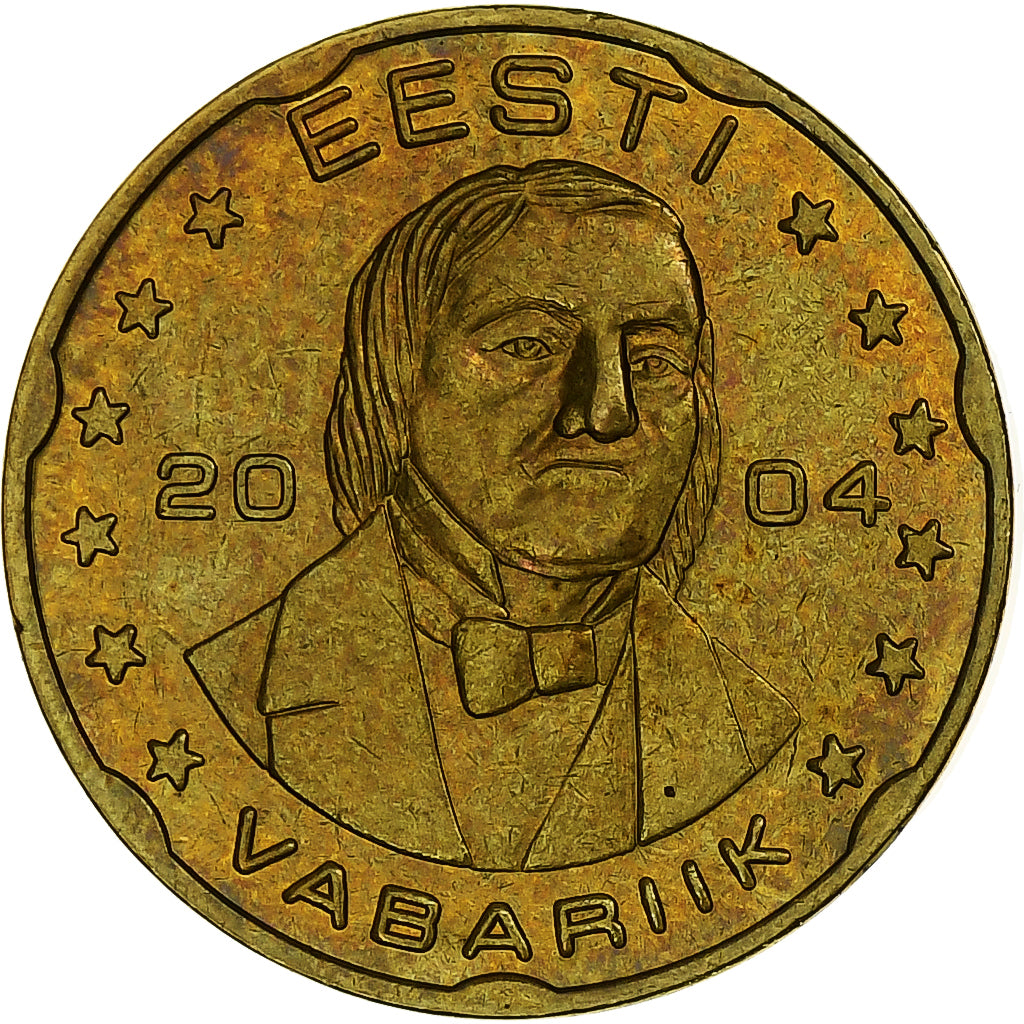 Estonia, 20 Euro Cent, Fantasy euro patterns, Essai-Trial, PP, 2004, Messing