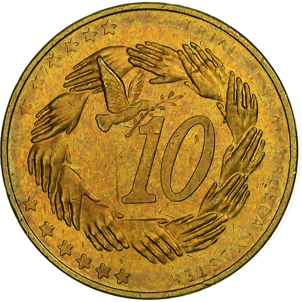 Estonia, 10 Euro Cent, Fantasy euro patterns, Essai-Trial, PP, 2004, Messing