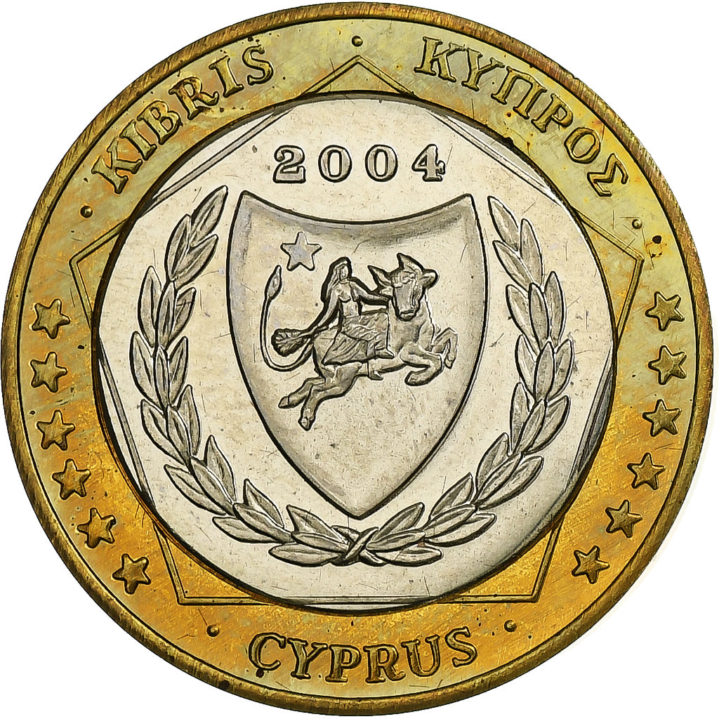 Chipre, Euro, Fantasy euro patterns, Essai-Trial, Prueba, 2004, Bimetálico, FDC