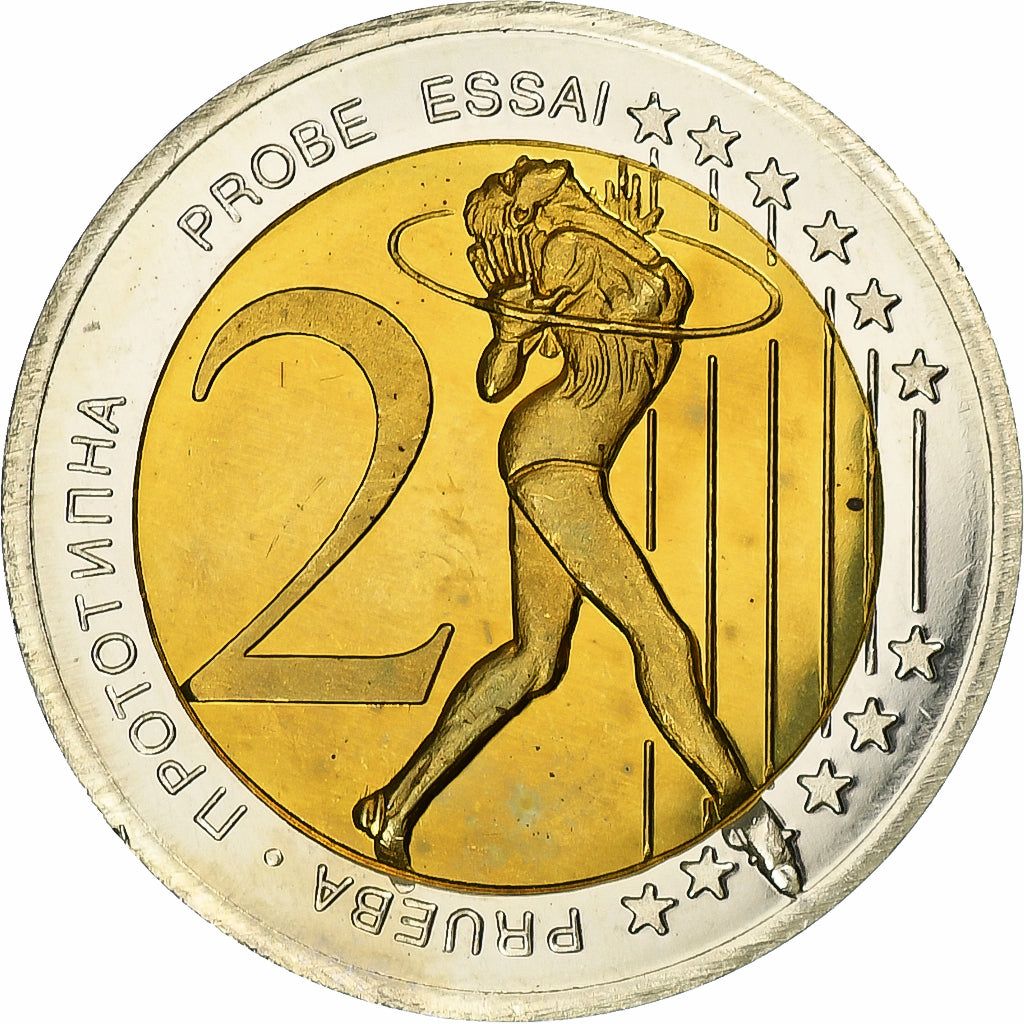 Bulgaria, 2 Euro, Fantasy euro patterns, Essai-Trial, Proof, 2004, Bi-Metallic