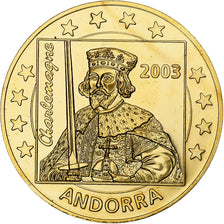 Andorre, 5 Euro, Fantasy euro patterns, Essai-Trial, BE, 2003, Laiton, FDC