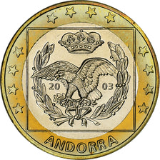 Andorra, Euro, Fantasy euro patterns, Essai-Trial, Proof, 2003, Bi-Metallic