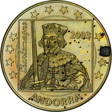 Andorra, 50 Euro Cent, Fantasy euro patterns, Essai-Trial, Proof, 2003, Brass