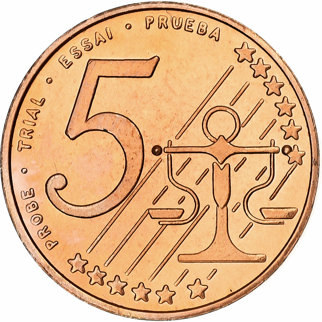 Andorra, 5 Euro Cent, Fantasy euro patterns, Essai-Trial, Proof, 2003, Copper