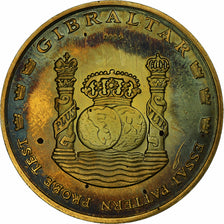 Gibraltar, 5 Euro, Fantasy euro patterns, Essai-Trial, Proof, 2004, Brass