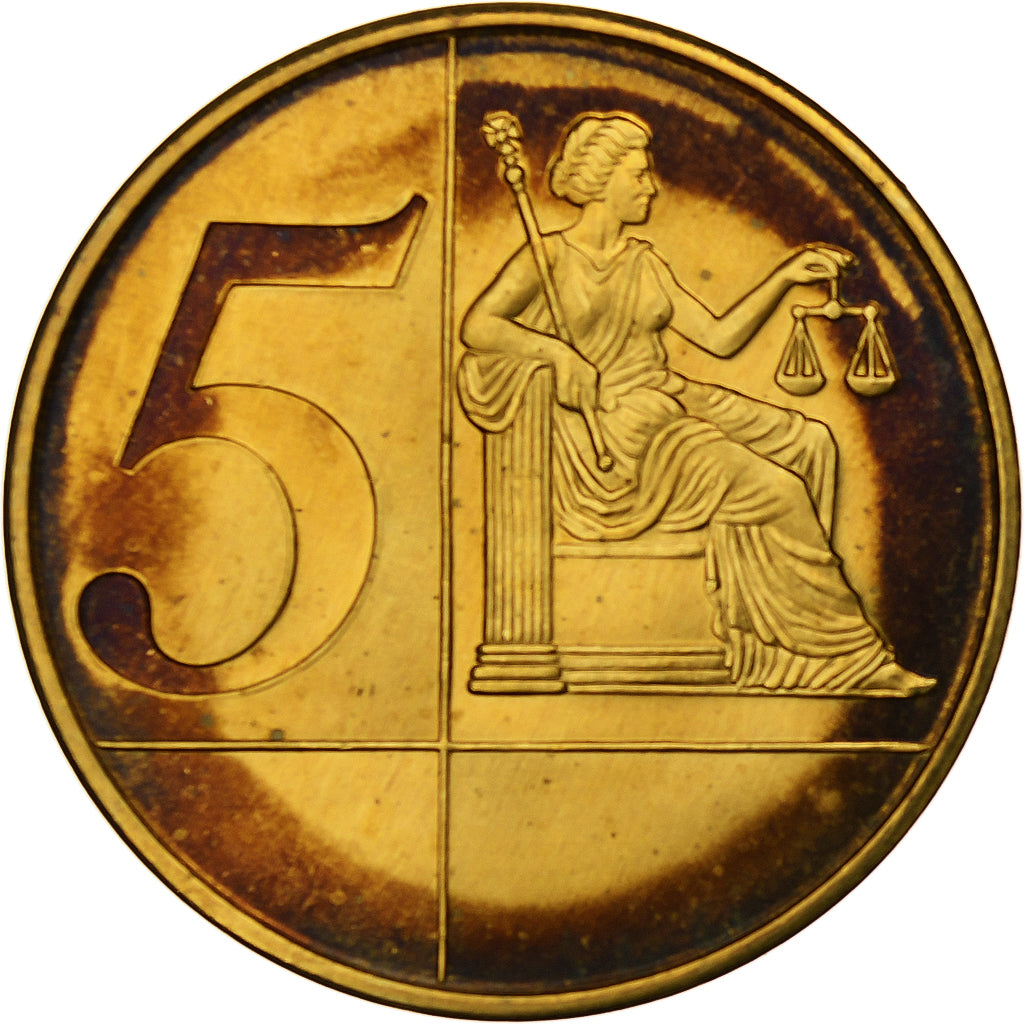 Gibraltar, 5 Euro, Fantasy euro patterns, Essai-Trial, Proof, 2004, Brass