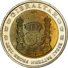 Gibraltar, 2 Euro, Fantasy euro patterns, Essai-Trial, PP, 2004, Bi-Metallic