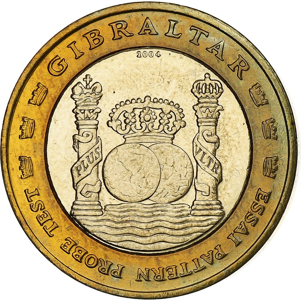 Gibraltar, Euro, Fantasy euro patterns, Essai-Trial, PP, 2004, Bi-Metallic, STGL