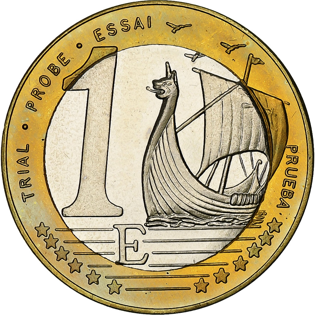 Danemark, Euro, Fantasy euro patterns, Essai-Trial, BE, 2002, Bimétallique, FDC