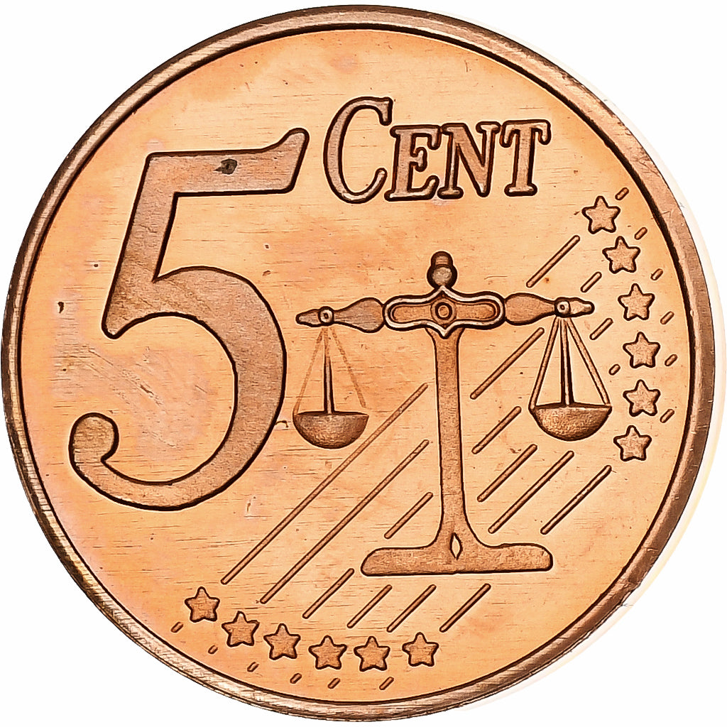 Dänemark, 5 Euro Cent, Fantasy euro patterns, Essai-Trial, PP, 2002, Kupfer