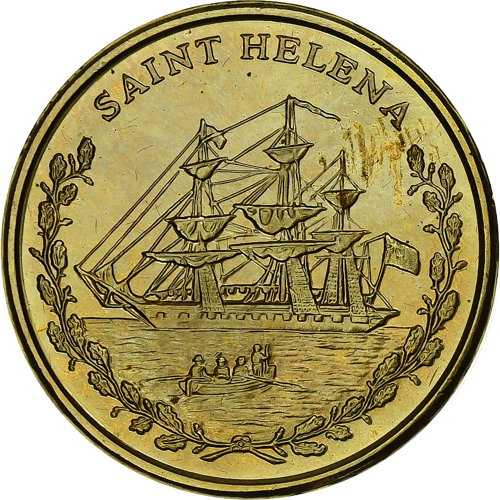 Saint Helena, 50 Euro Cent, Fantasy euro patterns, Essai-Trial, Proof, Mosiądz