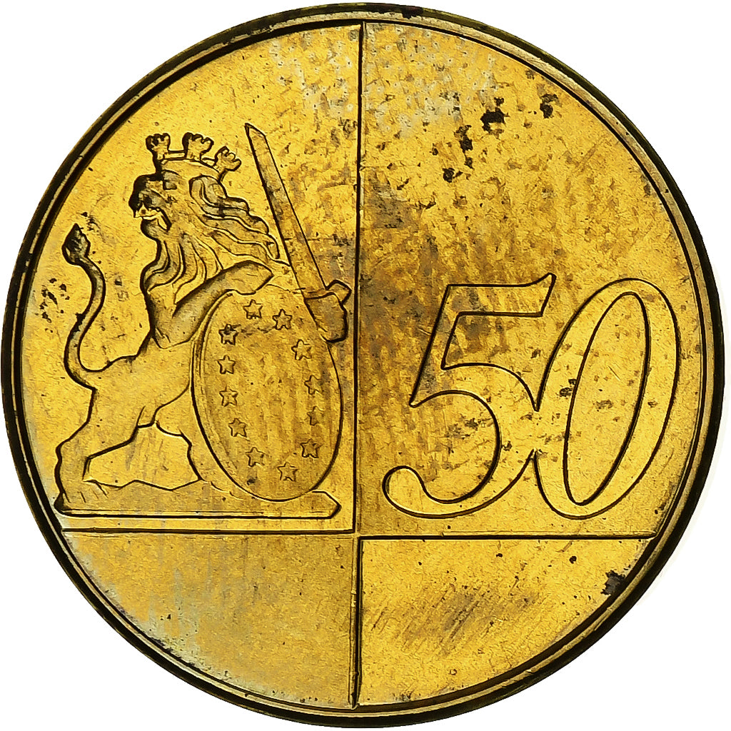 Saint Helena, 50 Euro Cent, Fantasy euro patterns, Essai-Trial, Proof, Mosiądz