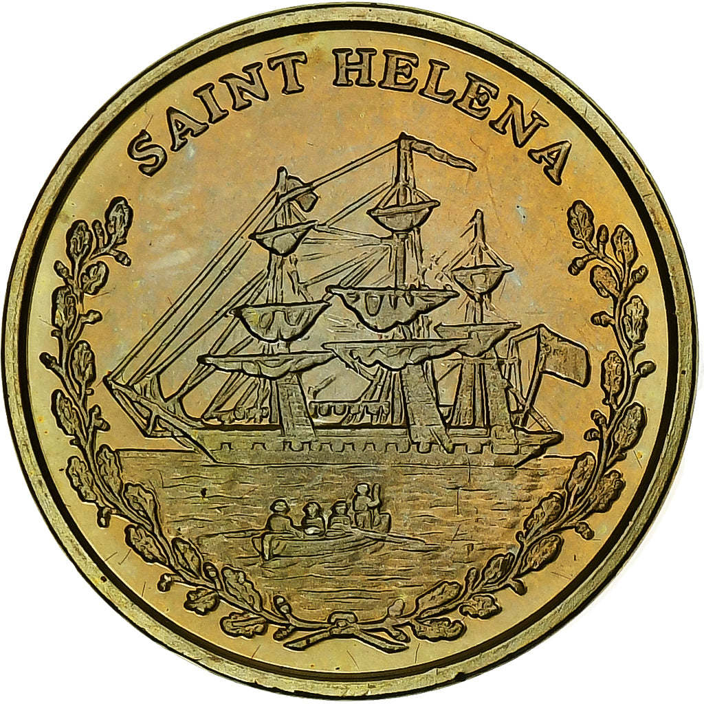 Sainte-Hélène, 10 Euro Cent, Fantasy euro patterns, Essai-Trial, BE, Laiton