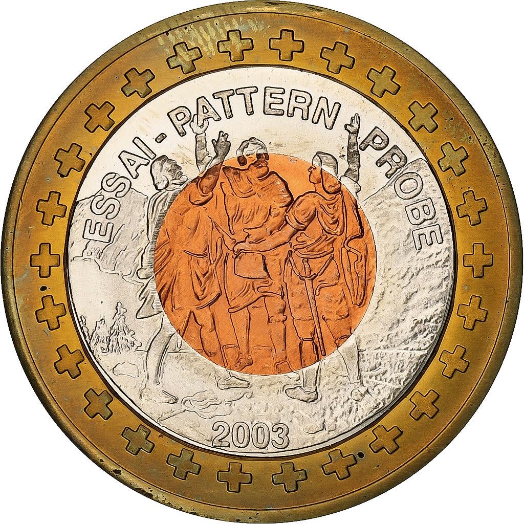 Switzerland, 5 Euro, Fantasy euro patterns, Essai-Trial, Proof, 2003
