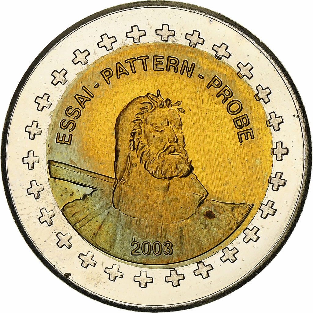 Switzerland, 2 Euro, Fantasy euro patterns, Essai-Trial, Proof, 2003