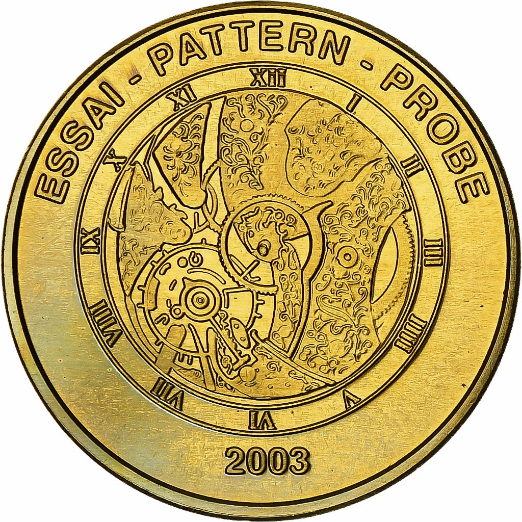 Suisse, 50 Euro Cent, Fantasy euro patterns, Essai-Trial, BE, 2003, Laiton, FDC