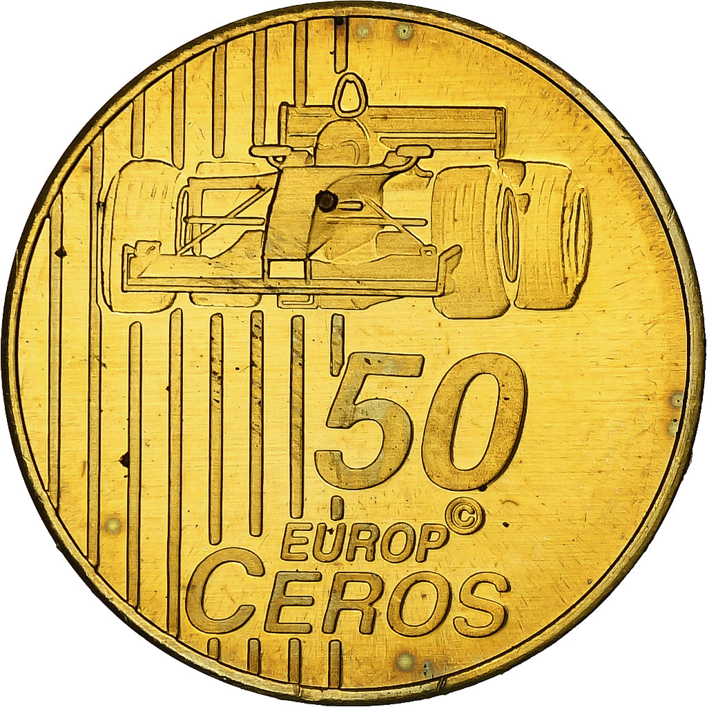 Suisse, 50 Euro Cent, Fantasy euro patterns, Essai-Trial, BE, 2003, Laiton, FDC