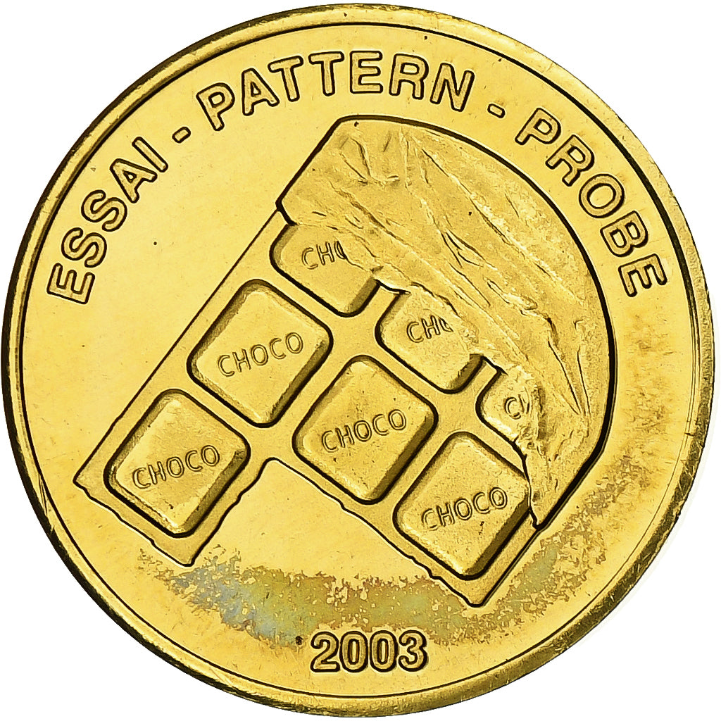 Suisse, 10 Euro Cent, Fantasy euro patterns, Essai-Trial, BE, 2003, Laiton, FDC