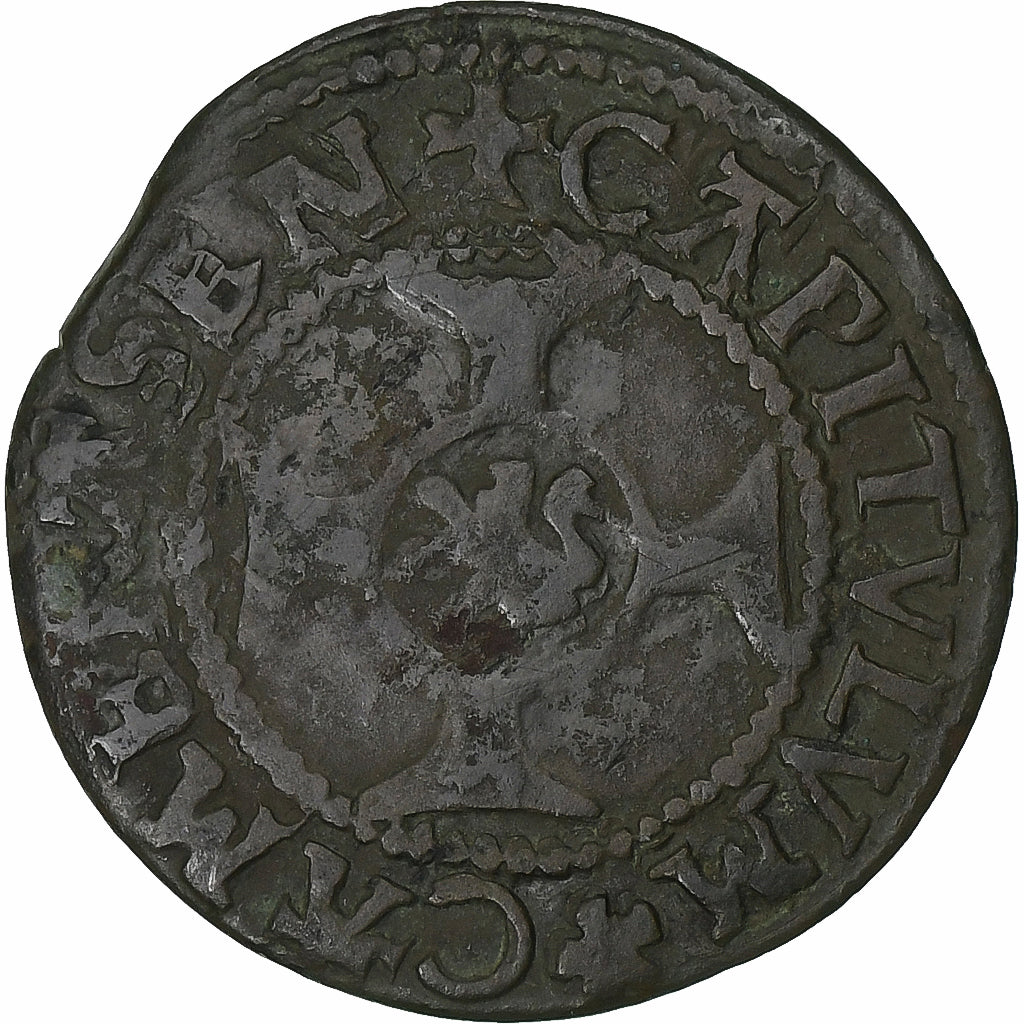 Spanish Netherlands, 2 Deniers, XVIth Century, Cambrai, Billon, VF(20-25)