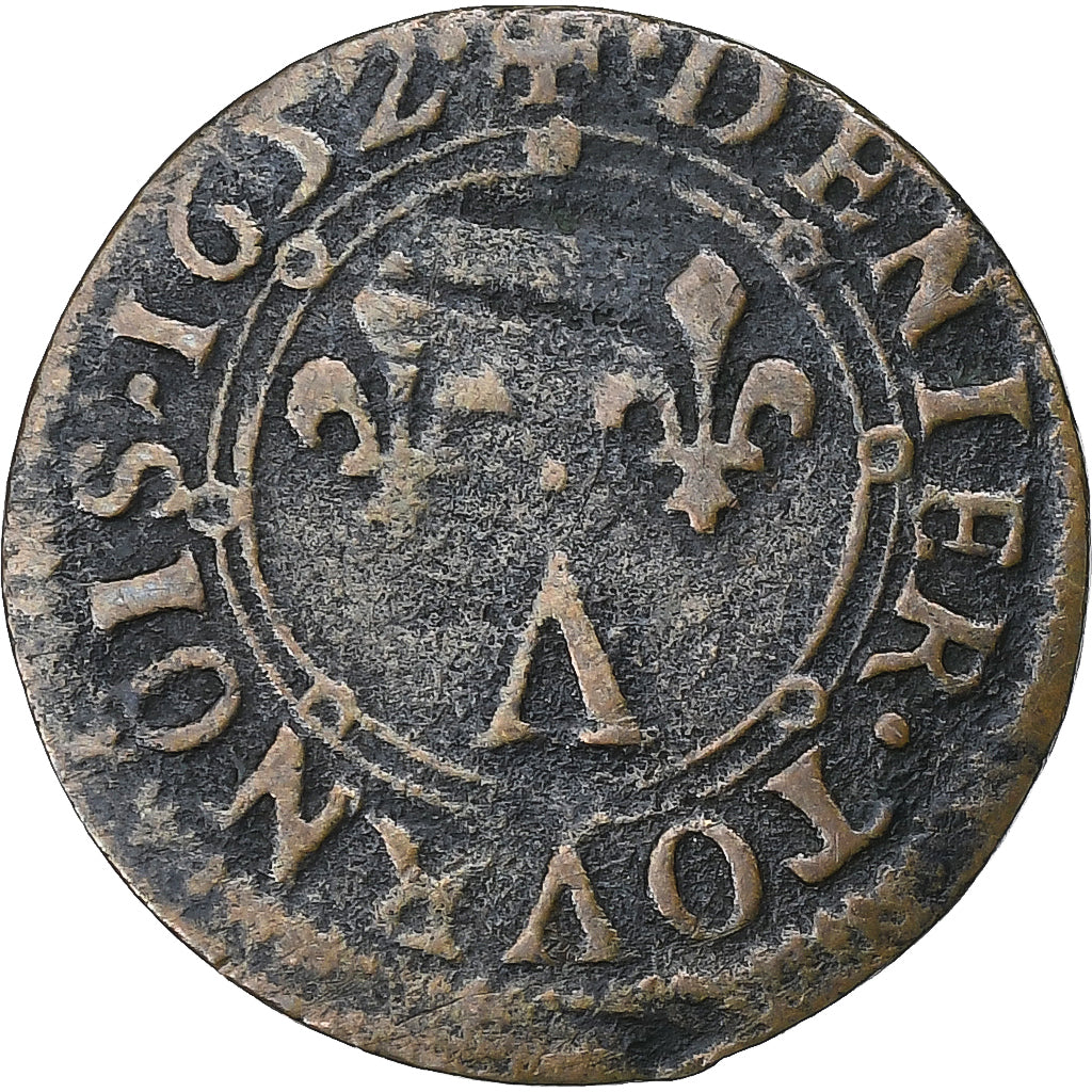 Principality of Arches-Charleville, Charles de Gonzague, Denier Tournois, 1652