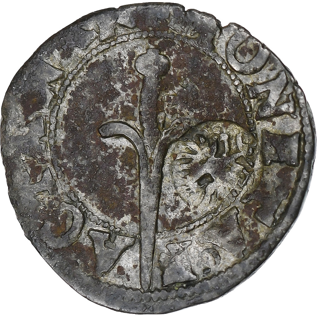 Francia, Charles III, 10 deniers, 1545-1608, Nancy, Alerion countermark