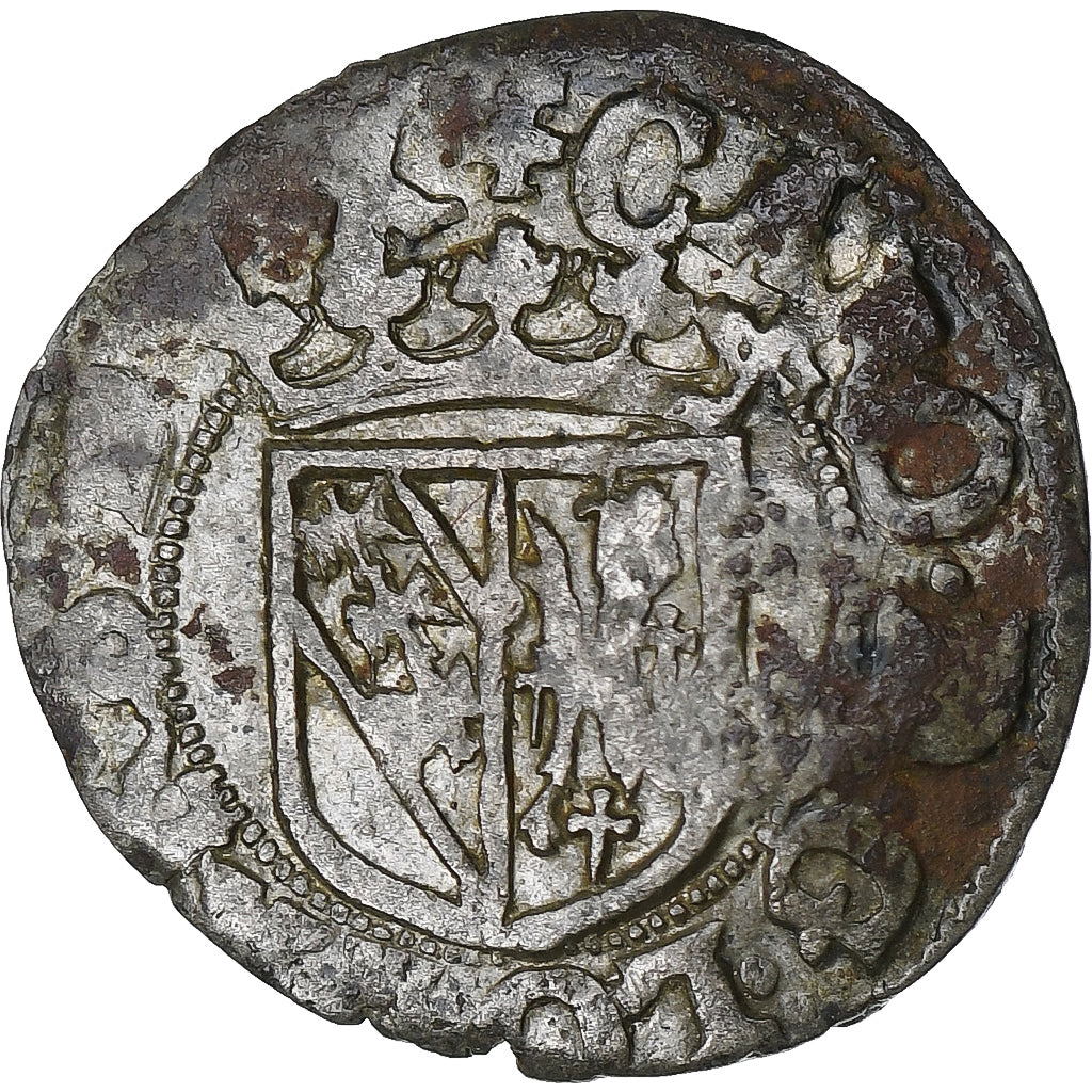 Francia, Charles III, 10 deniers, 1545-1608, Nancy, Alerion countermark