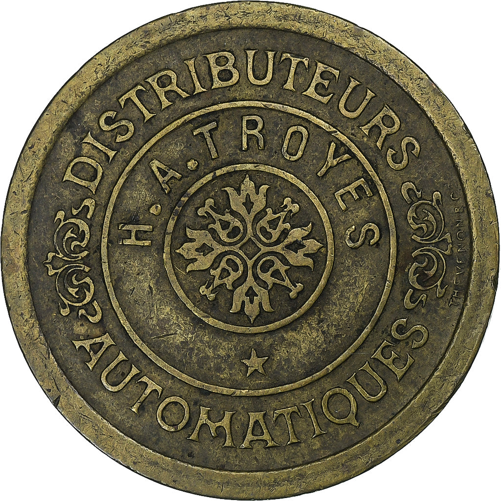 France, Token, Troyes, Distributeurs automatiques, Brass, AU(50-53)