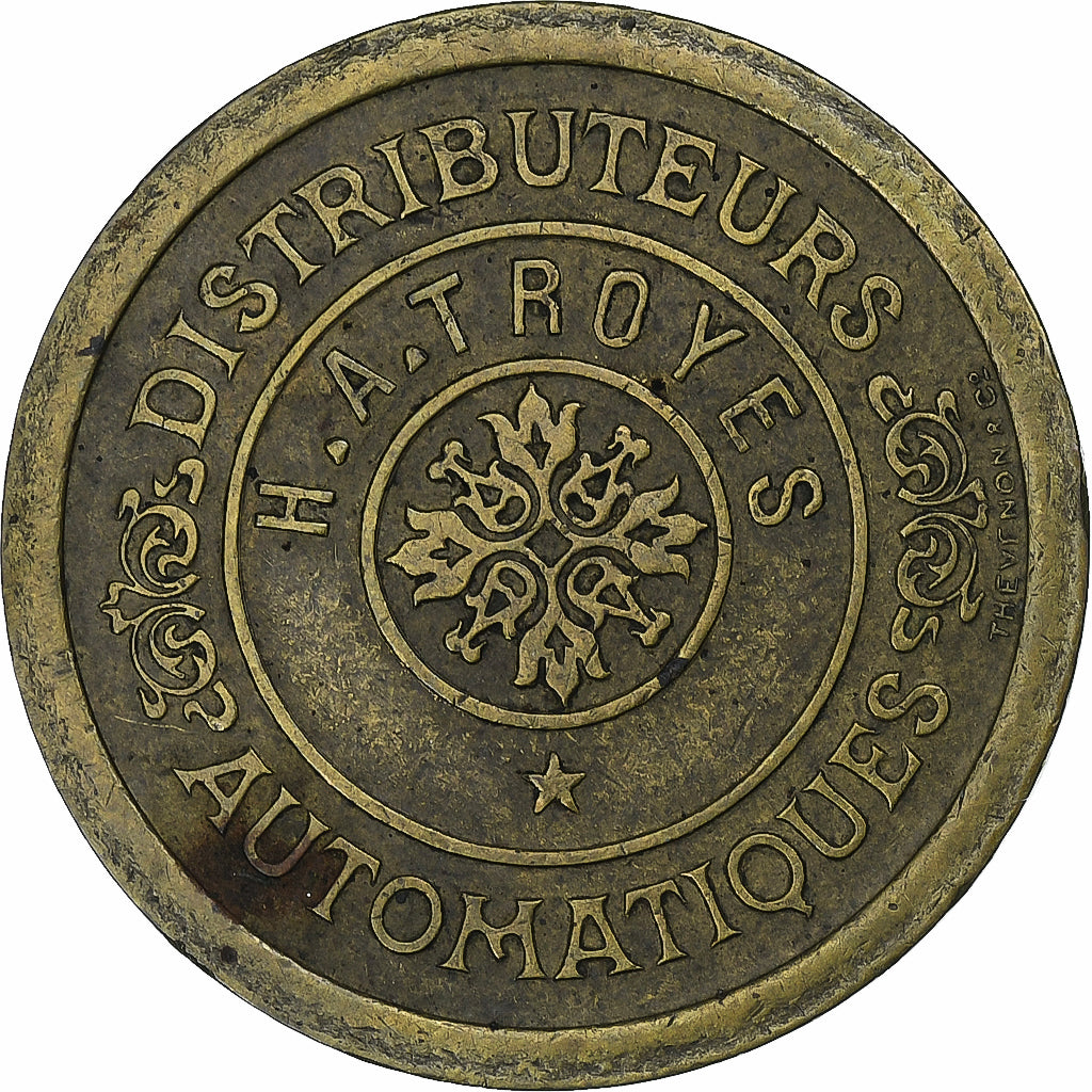France, Token, Troyes, Distributeurs automatiques, Brass, AU(50-53)