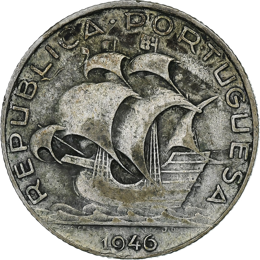 Portugal, 2-1/2 Escudos, 1946, Lisbon, Silver, VF(30-35), KM:580