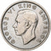 Nowa Zelandia, George VI, Florin, 1947, London, Miedź-Nikiel, VF(30-35)