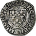 France, Charles VI, Blanc Guénar, Romans, Billon, TB+, Gadoury:377