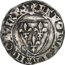 Frankreich, Charles VI, Blanc Guénar, Cremieu, Billon, S+, Gadoury:377
