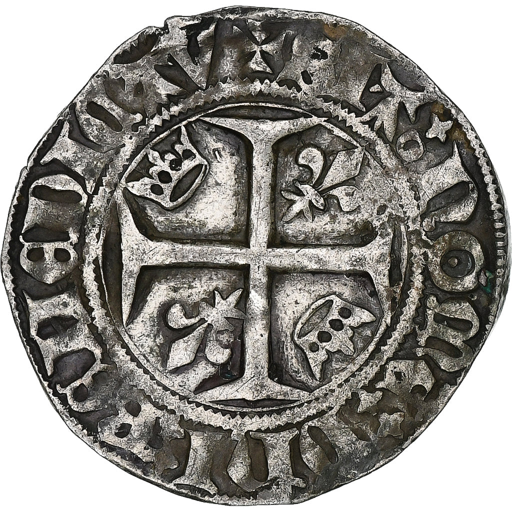 Frankreich, Charles VI, Blanc Guénar, Cremieu, Billon, S+, Gadoury:377