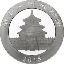 China, 10 Yüan, 1 oz, Panda, Bullion, 2018, Proof, Silver, MS(63), KM:2410
