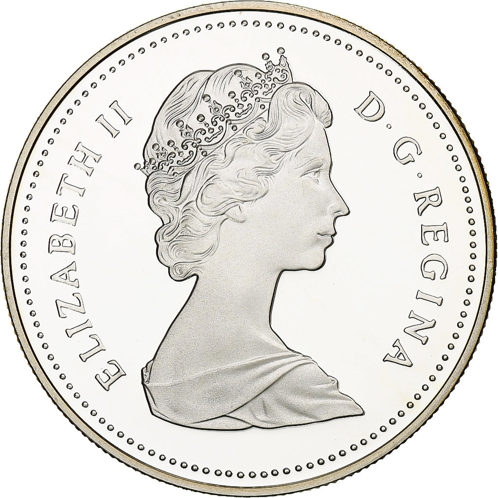 Canadá, Elizabeth II, Dollar, MacKenzie River, 1989, Ottawa, Prueba, Plata