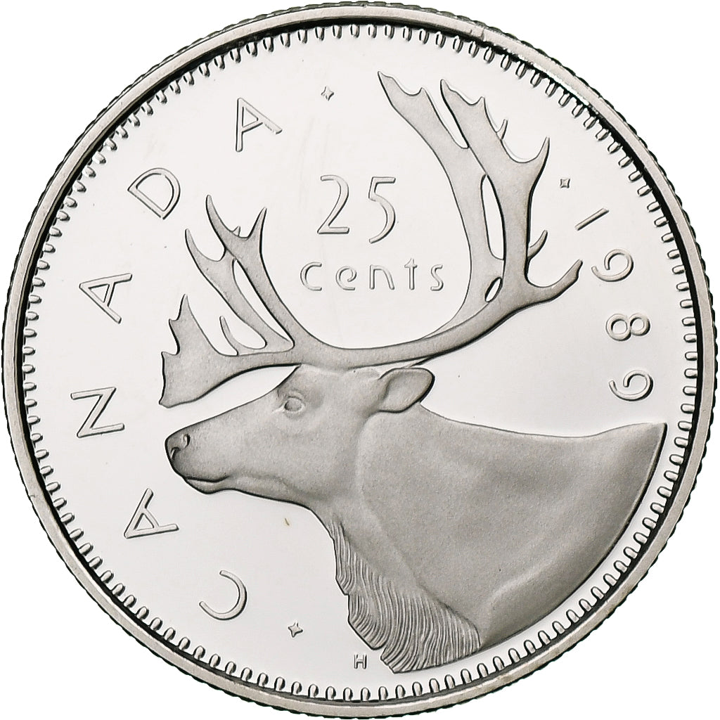Canadá, Elizabeth II, 25 Cents, 1989, Ottawa, Prueba, Níquel, FDC, KM:74